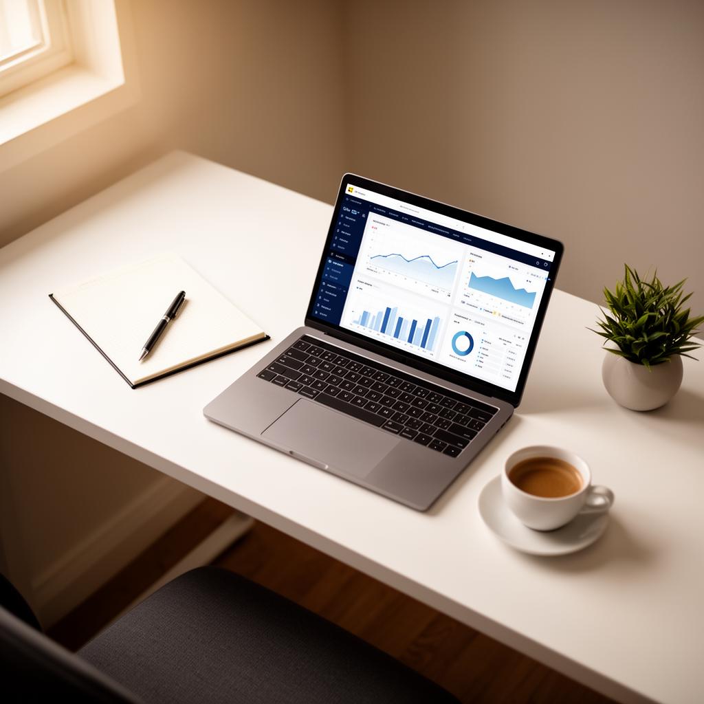 Focused workspace with analytics