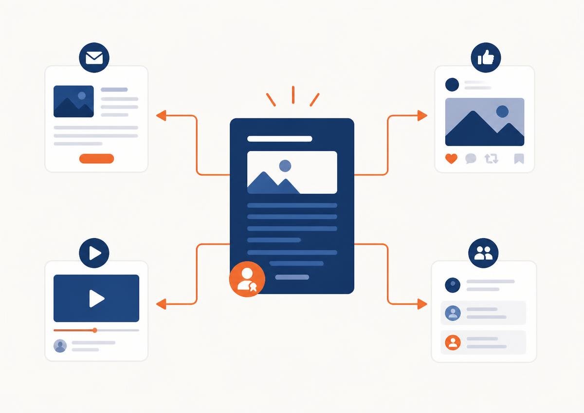 Rapid Neuron Content & Distribution system connected to the wider demand generation engine